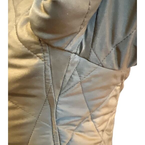 Burberry Ongar Monogram Motif Long Quilted Riding Coat Nova Check Lining XS Prep - Picture 15 of 16